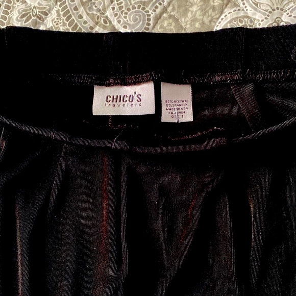 Three pairs of Chicos travelers pants size 1 in black. Like new condition - Picture 2 of 3